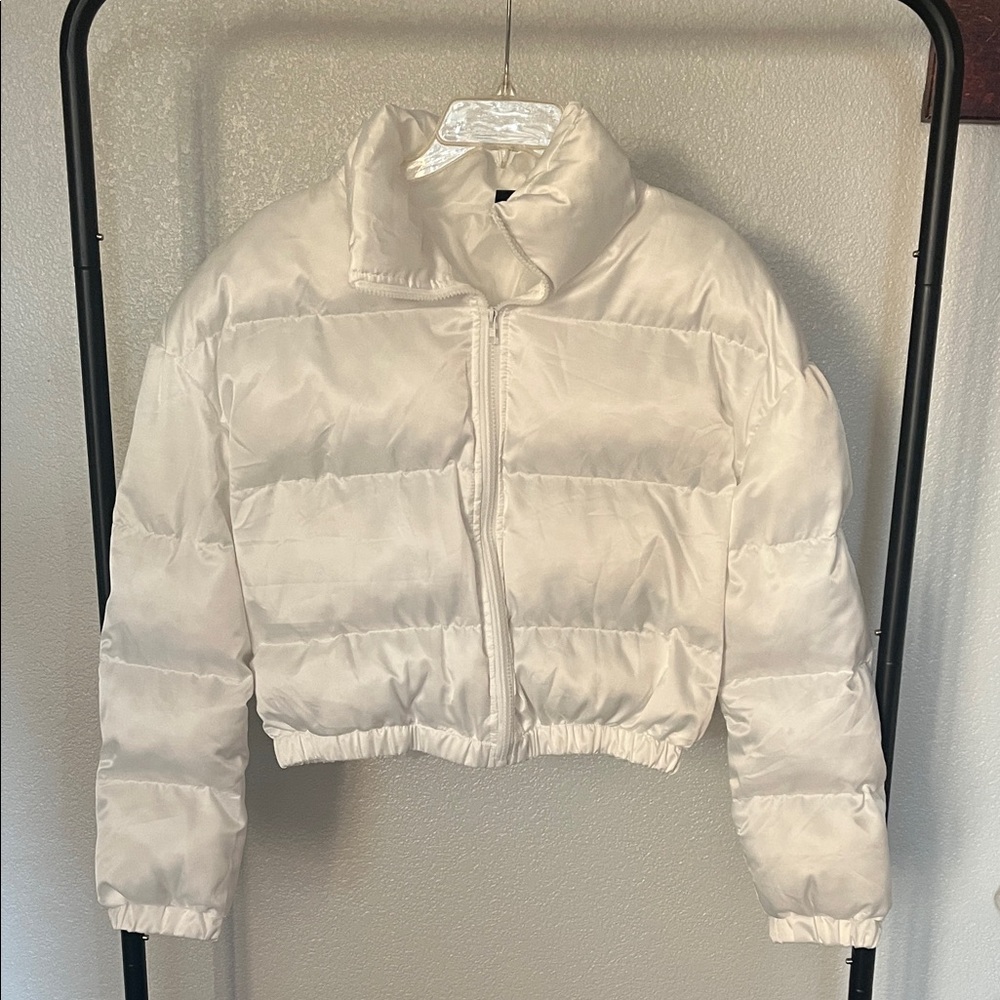 SHEIN Cream Puffer Jacket
